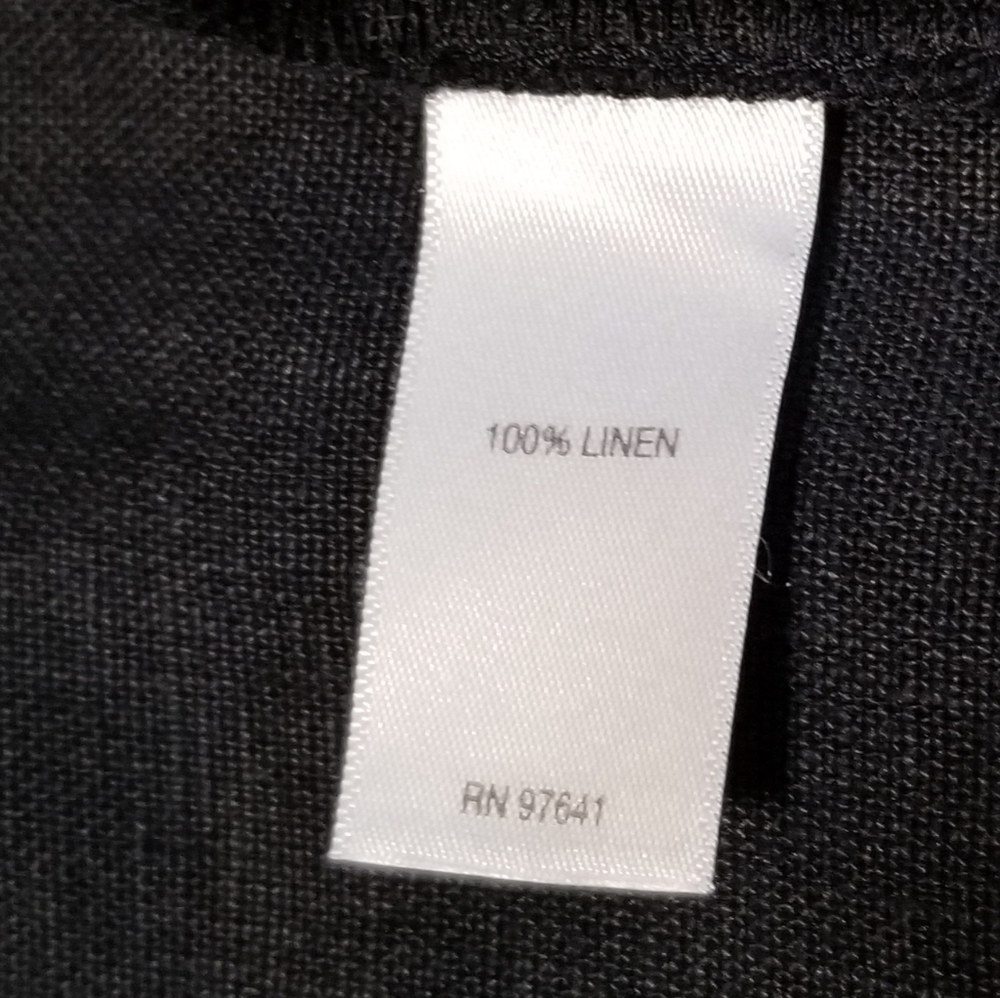 EUC J. Jill Black Linen Cropped Pants Size L - Picture 8 of 8